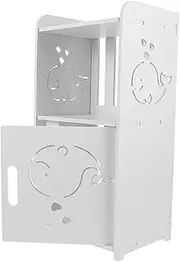Gadpiparty Modern Hollow Carved Bedside Table Simple and Functional Nightstand with Storage Shelf for Bedroom Use Furniture for Lamps and Organizing Essentials