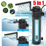 5-in-1 Dual Mode Internal Submersible Aquarium Filter Fish Tank U-V Filter Pump