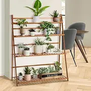 Livsip 4 Tiers Outdoor Plant Stand Flower Stand Ladder Planter Shelf Corner Standing for Indoor Living Room Garden Patio Display Shelves