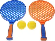 Kisangel 1 Set Plastic Badminton Racket Lightweight Outdoor Sports for Includes Rackets and Balls for Kindergarten Play and Coordination Development