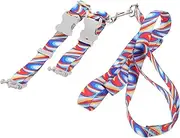 DRESSOOS Outdoor Cat Leash for Kitten Puppy Comfortable Traction Rope Harness Safe Dog Leash One-Hand Operation Blue M Size