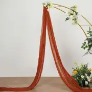 20 ft TERRACOTTA Cheesecloth Cotton Fabric Wedding Arch Drape CURTAIN Panel
