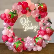 102 Pcs Strawberry Balloon Arch Garland Kit
