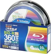 Verbatim VBR260YP10SV2 Single Recording Blu-ray Disc, BD-R, DL, 50GB, 10 Sheets, White Printerable, Single-Sided, 2-Layer, 1-4x Speed
