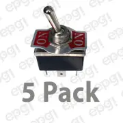 5 PACK - DPDT (ON/ON) HEAVY DUTY TOGGLE SWITCH 20A-125V # 66-1905-5PK