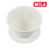 在飛比找遠傳friDay購物優惠-MILA 陶瓷蛋糕濾杯(咖啡濾杯)(適合1-4人)-白+Ka