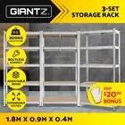 Giantz 3x1.8M Garage Shelving Warehouse Rack Pallet Racking Storage Shelf Silver