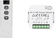 [Aribrnten] Tuya Smart Life WiFi 433Mhz Blind Curtain Switch with RF Remote for Electric Roller Shutter Control, 1RC 1RE