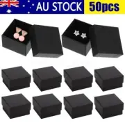 50X Jewellery Gift Boxes Cardboard Ring Earring Box Small Case 5x5x3cm