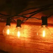 Tomshine AC 220V-240V 21.33ft E12 Base G40 LED Fairy String Light No Dimmable 12+1 Globe Bulbs IP 44 Water-resistant for Patio Garden Backyard lightin