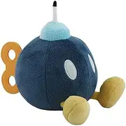 Sanei Super Mario Bros Bob Omb Plush Toy, 6-Inch Height, White