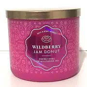 Bath & Body Works 14.5oz. *WILDBERRY JAM DONUT* 3 Wick Candle