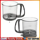 Hand Crank Flour Sifter Fine Mesh Flour Sieve Semi-Automatic Plastic for Baking