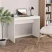 Desk White 90x40x72 cm Engineered Wood,Modern White Desk: Durable and SpaceSaving for Study, Office, and Home Home Office Furniture