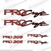 Fits ProCraft Boats & Pro205 Logo Decal Package (Red)