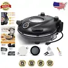 Crispy Crust 12" Pizza Oven with Timer, Grill Pan & Accessories for Home Cooking