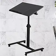 Standing Table Adjustable Height, Foldable, Revolving Portable Rolling or Movable Desk with Wheels or Mobile Bedside Home Desk & Office WorkDesk, Study Desk, Ideal for Hospital or Medical use.