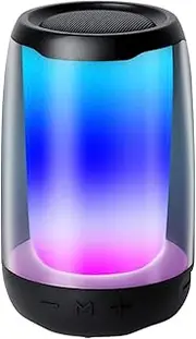 Portable Speakers with Lights, Night Light,Speakers Color Change Speaker, Handsfree Phone PC USB Black