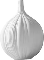 Aesthetic White Ceramic Vase Desktop Unique Vase Modern And Minimalist Style Arranging Dried Vase Table Centerpiece