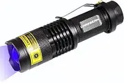 UV Flashlight Black Light 365nm LED Lamp Blacklight Pet Urine Portable Mini Pocket Detector For Dog Cat Dry Stains Bed Bug Ultraviolet Flashlights Lights With Clip SK68(1 pack)