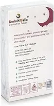 Dudu N Girlie Travel Cot Waterproof Mattress Protector - Toddler Bed Mattress Protector- Cotton Fitted Sheet for Travel Cot Mattress Topper - White, 65x95x10 cm.