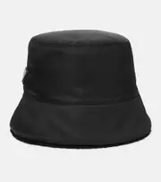 [Prada] Prada Re-Nylon shearling-lined bucket hat UK 6 5/8 black