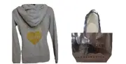 Victoria's Secret Hoodie Gray SuperModel Hoodie Heart Womens Large L FREE TOTE