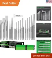 Versatile 16-Piece Chromium-Vanadium Punch and Chisel Set - Ergonomic Design