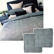 Manhattan Hamilton Quilt Cover Set King Plus Pair of AMOS European Pillowcases
