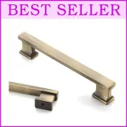 10 Pack 5 Inch Brushed Antique Brass Cabinet Handles - Stylish Kitchen Upgrade