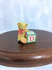 Cherished Teddies Bear With ABC D Alpha Letter Block 1995 NIB