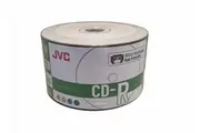 JVC Professional Grade Blank CD -R 52X media - Full Hub White Printable CDR