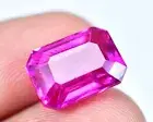 12.20 Ct Certified Natural Mozambique Pink Ruby Emerald Cut Heated Gemstone