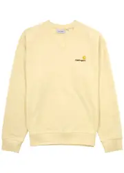 Carhartt Wip American Script Logo-embroidered Cotton Sweatshirt - Yellow - S S