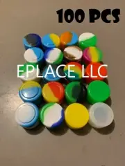 2ml Silicone Container Mixed Color Case 100pcs Food Storage Non-Stick Round Jar