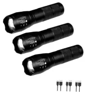 3 Pack LED Rechargeable Flashlight, Super Bright Small MiniCamping Style 4