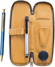 S-ALST-NQ26B-L Zipper Compact Pen Case, Metal Touch Stick Silver and NQ26 All Metal Lizard Paint, Retractable Ballpoint Pen Set, Blue