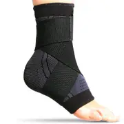 Ankle Brace Support Adjustable Sport Stabilizer Elastic Foot Wrap Protector 2 Colours 3 Sizes