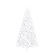 NNEVL Artificial Half Christmas Tree with LED&Stand White 210 cm PVC