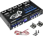 Lanzar 4 Band Parametric Equalizer with Bluetooth Wireless Audio Connectivity HTGEPBT9H – Blue Light Illumination, Half-DIN, 3.5mm AUX Input Jack, Input Gain Adjustments