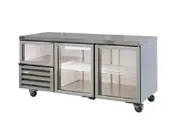 Anvil 2 Glass Door Underbench Door Fridge