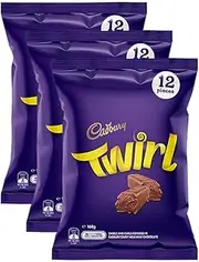 36pc Cadbury 168g Dairy Milk Chocolate Twirl Sharepack Choco Sweet Snack Treats