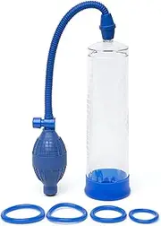 [Lovehoney] Penis Pump for Men | 8.5 Inch Clear Chamber Penis Enlarger & Silicone Cock Rings | Vacuum Pump with Bulb & Quick Release Valve| Stronger Cock Enhancer Male Adult Sex Toy | Beginner-Friendly