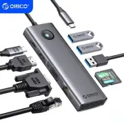 ORICO 9 in 1 USB C Docking Station USB HUB USB C Multiport Adapter 1000Mbps HDMI