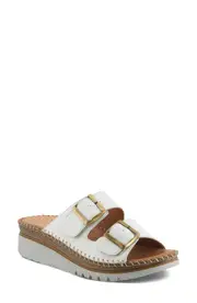 Spring Step Minisia Wedge Sandal in White at Nordstrom, Size 9Us