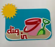 Dig In Sand Box Or Sand Castle Die Cut Scrapbooking Embellishment