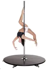 XPole X-STAGE Lite 45mm Spinning Static Dance Exercise X Pole Podium Stainless