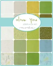 Moda Charm Pack - OLIVE YOU - 100% Patchwork Cotton Fabric