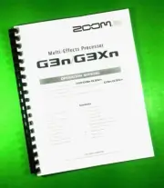 Owners Manual for Zoom G3n/G3Xn Effects Processor 52 Pages W/Clear Covers!
