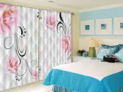 Black Vines Like Claws 3D Curtains Blockout Photo Printing Curtains Drape Fabric